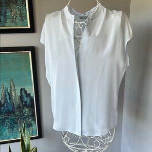 Vince Light Blue 100% Silk Shirt Sz S